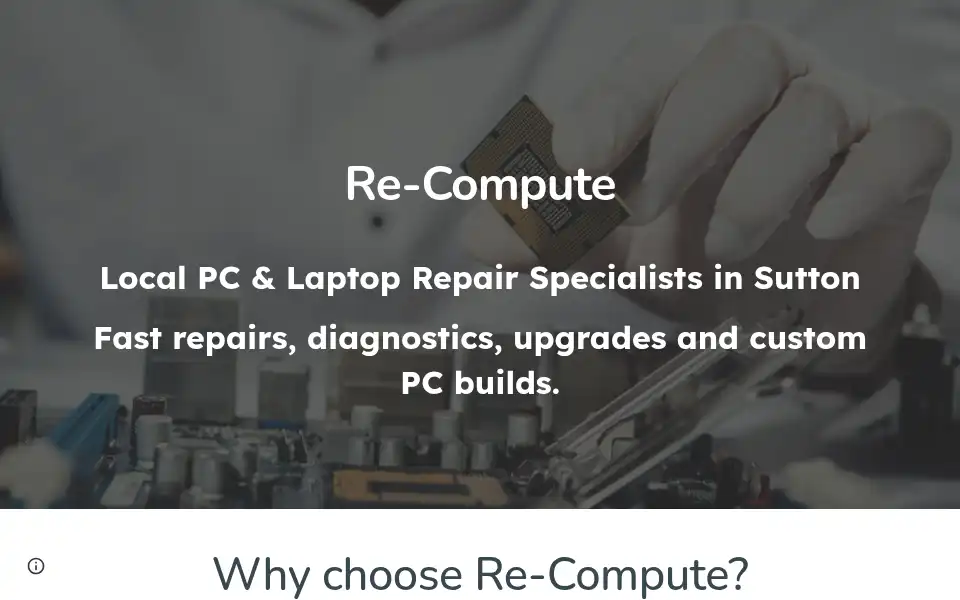 Screenshot of re-compute.co.uk