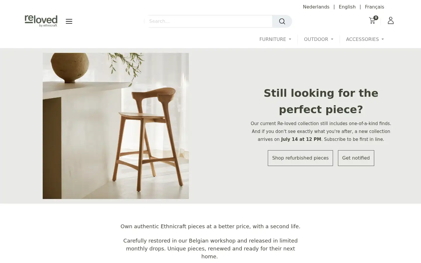Screenshot of re-loved.com