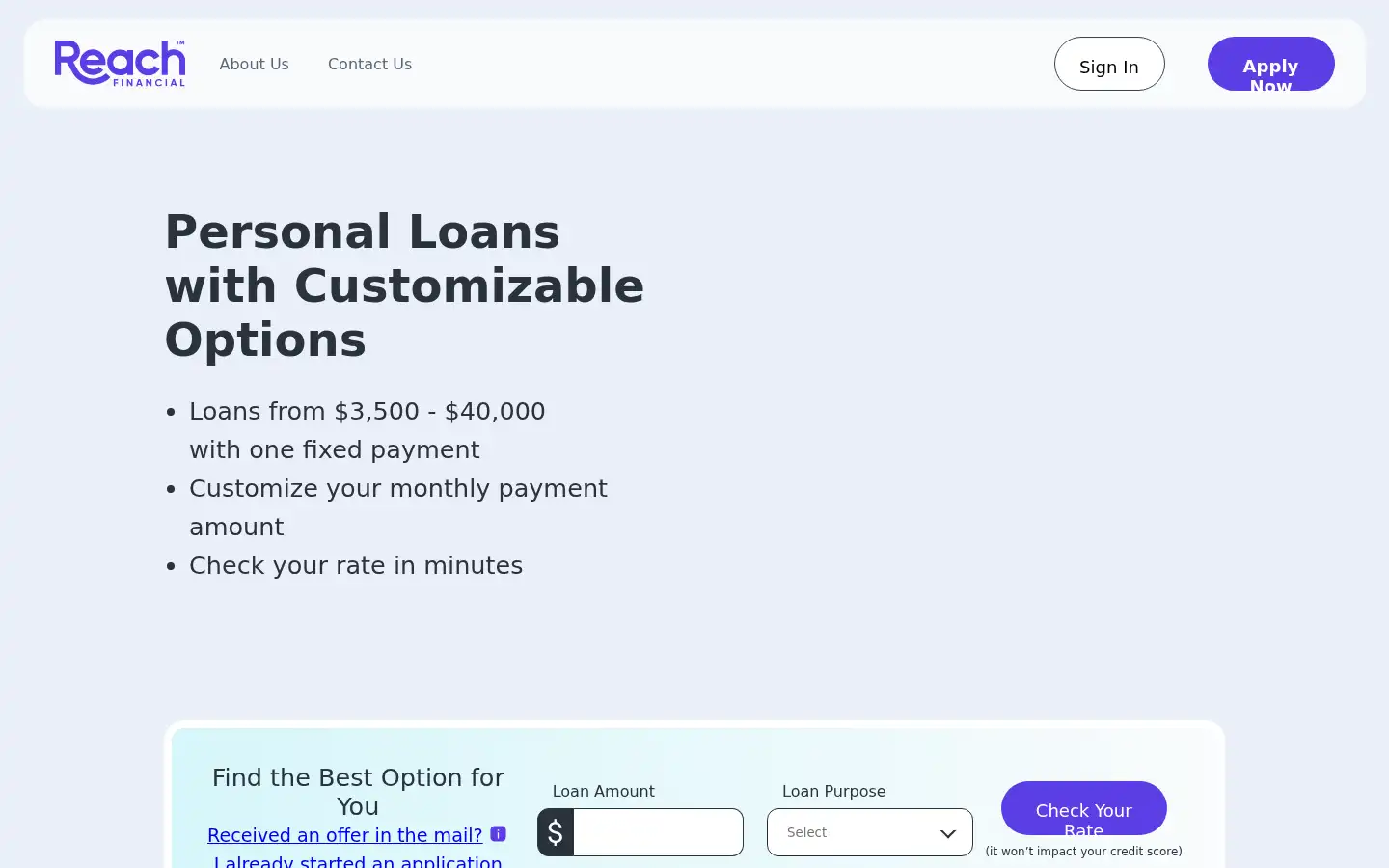 Screenshot of reach.com
