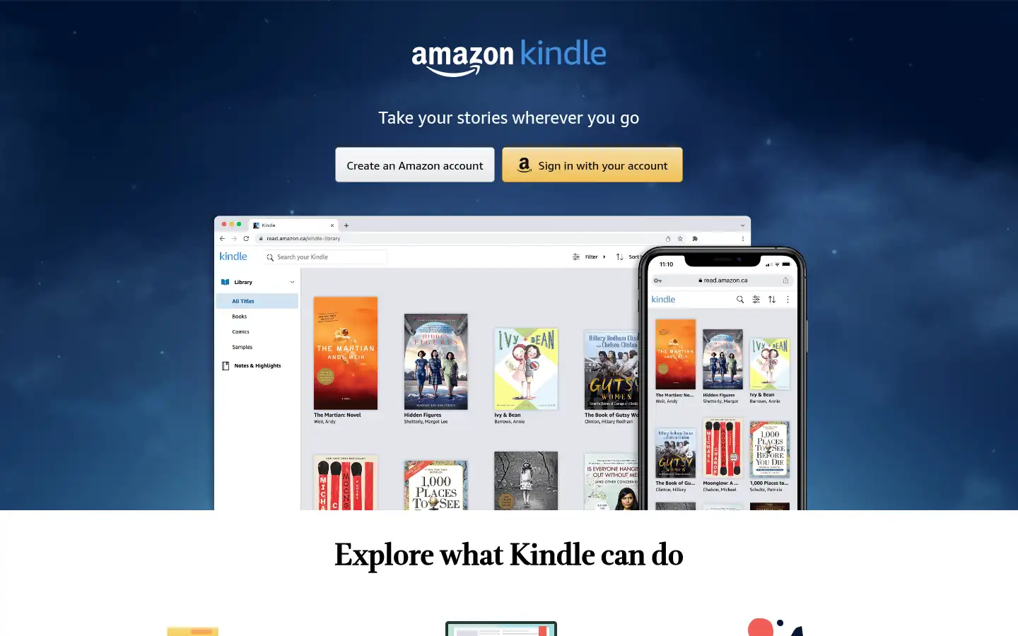 Screenshot of read.amazon.ca
