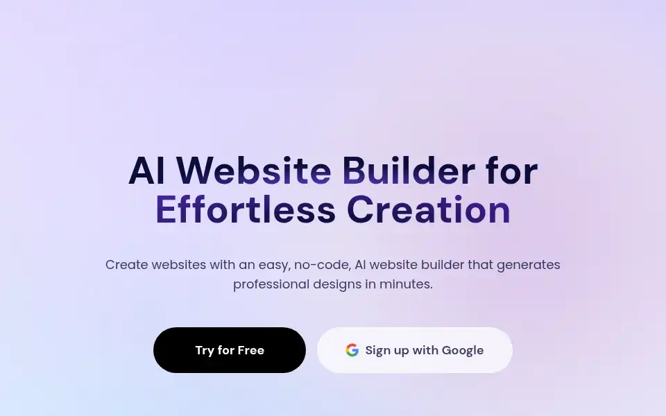 Screenshot of readdy.ai