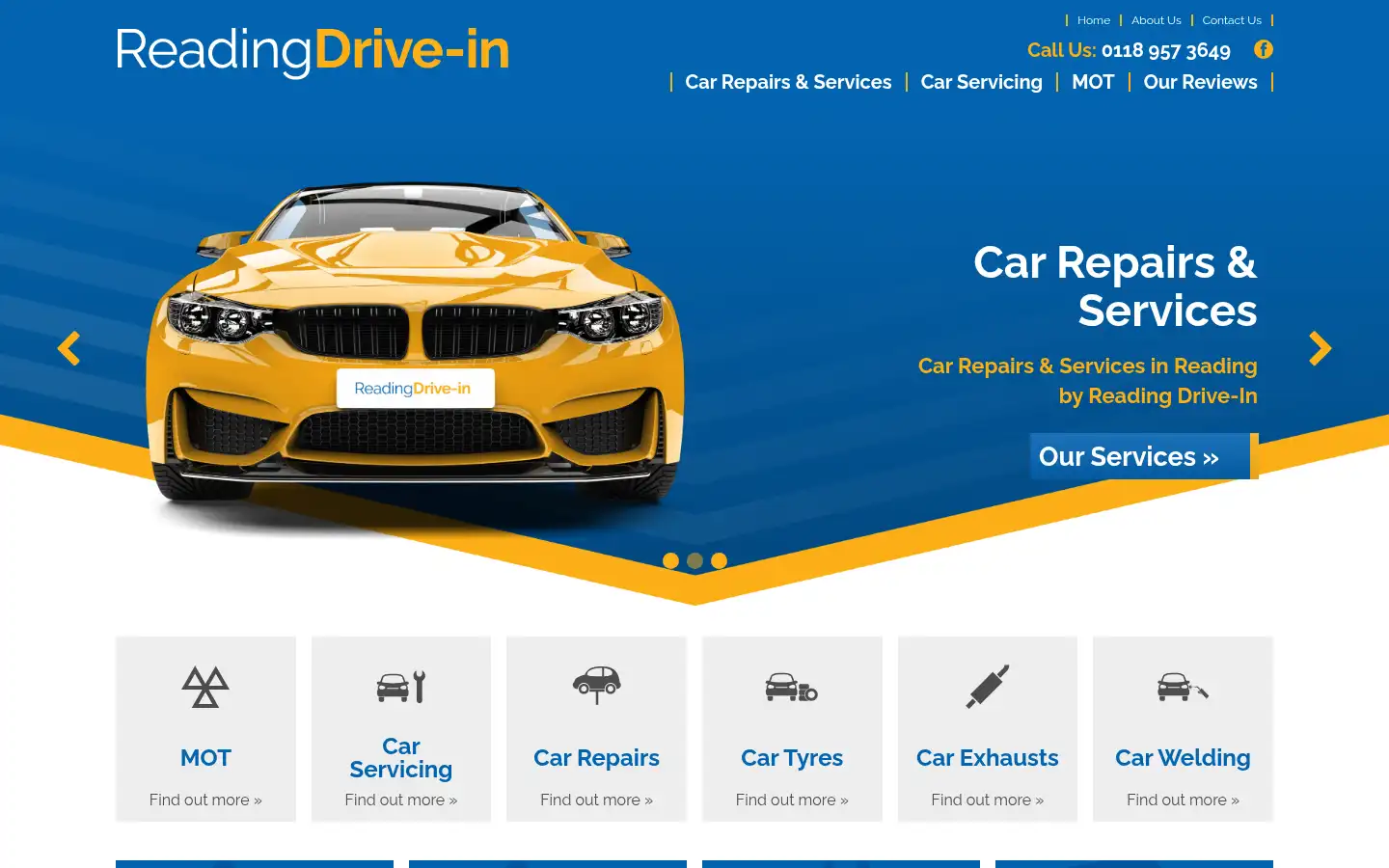 Screenshot of readingdrivein.co.uk