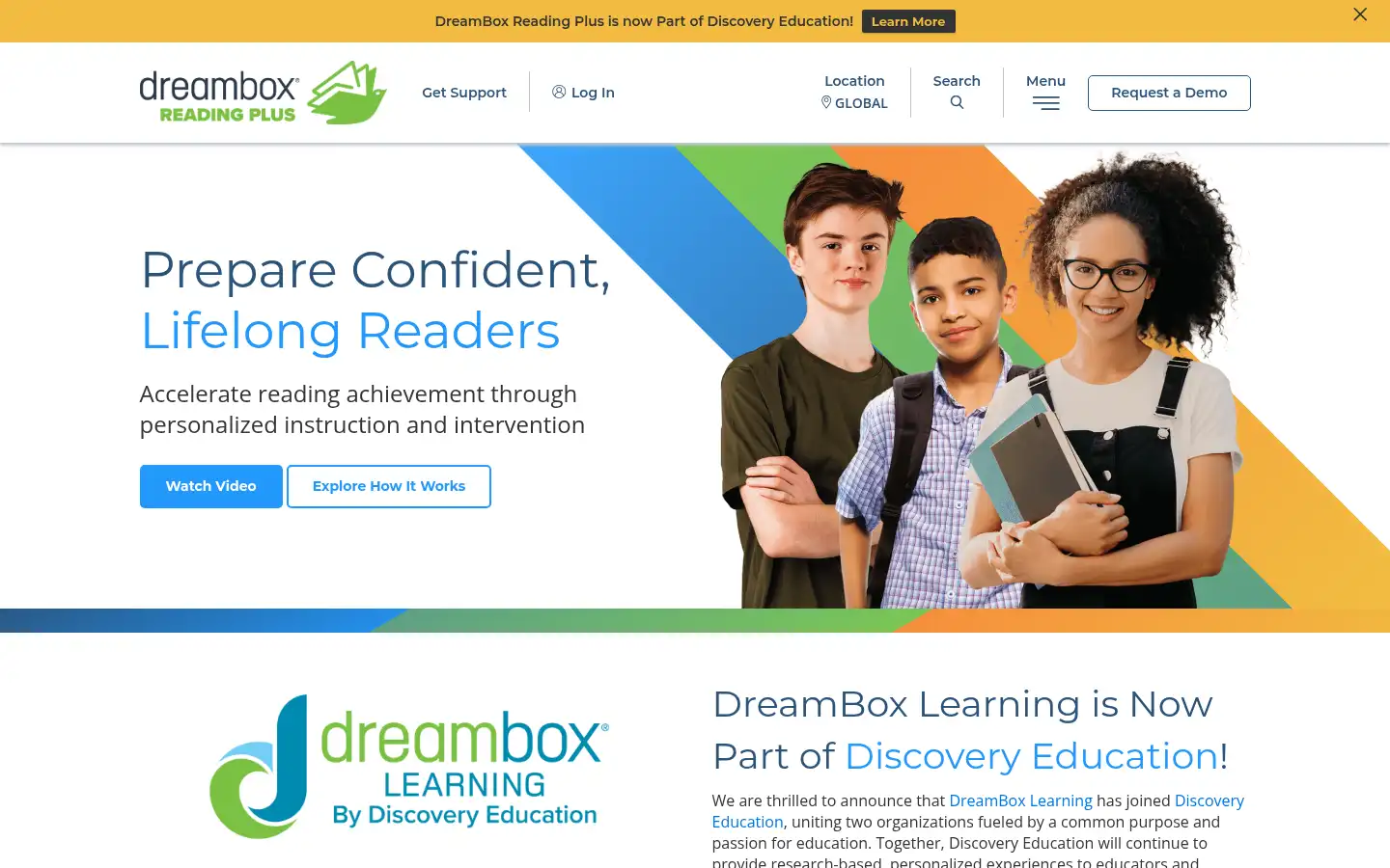 Screenshot of readingplus.com
