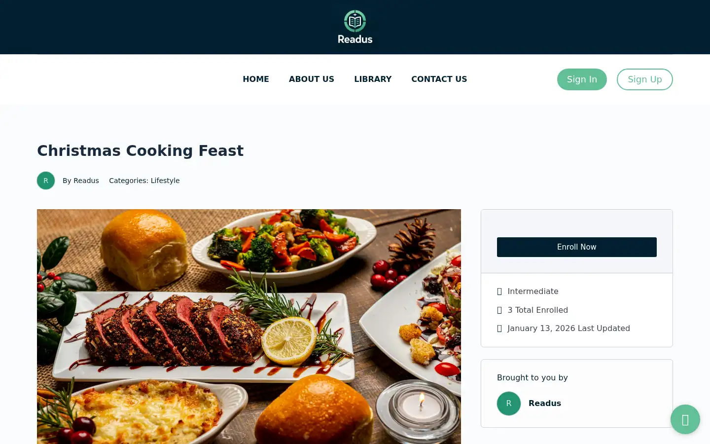 Screenshot of readus.co