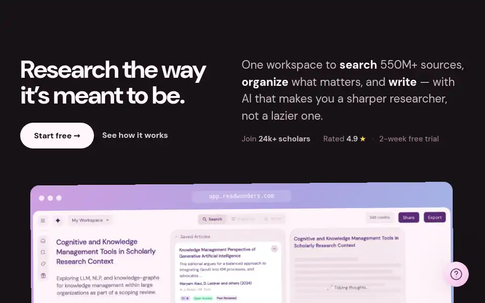Screenshot of readwonders.com