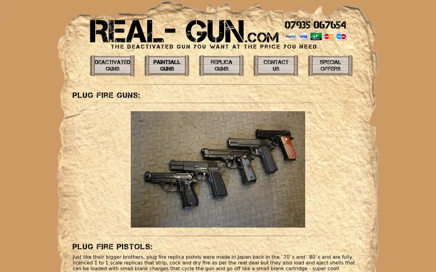 Screenshot of real-gun.com