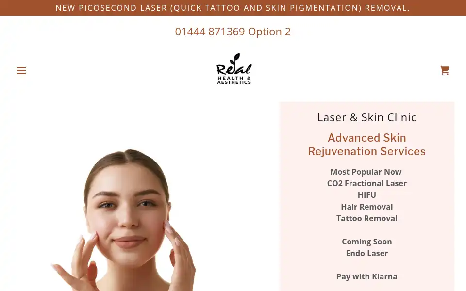 Screenshot of realaesthetic.co.uk