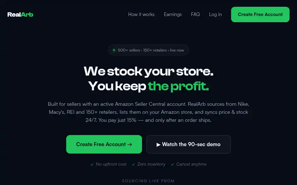 Screenshot of realarb.com