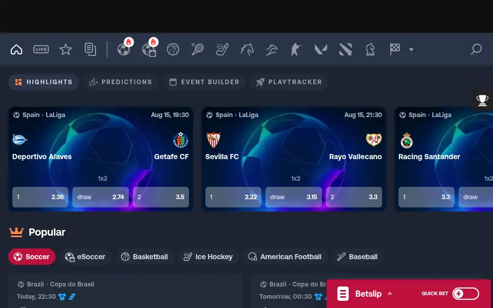 Screenshot of realbet.io