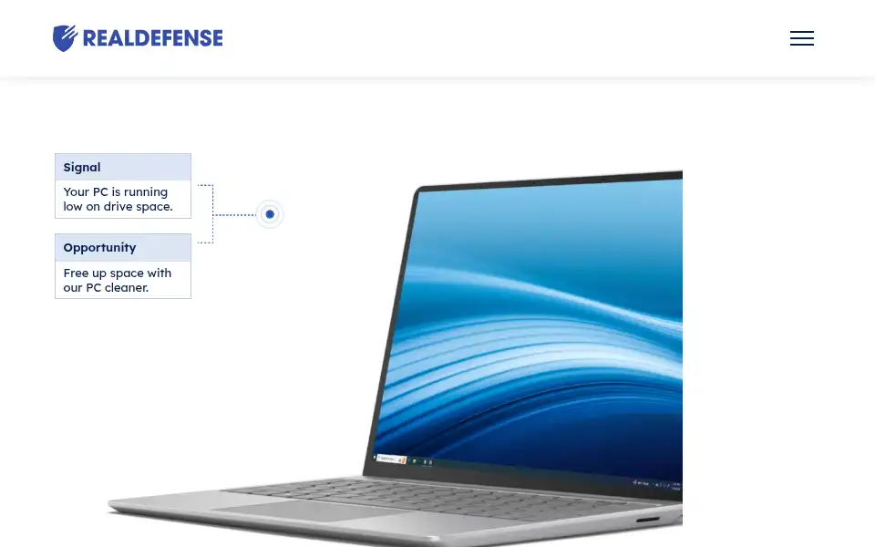Screenshot of realdefen.se