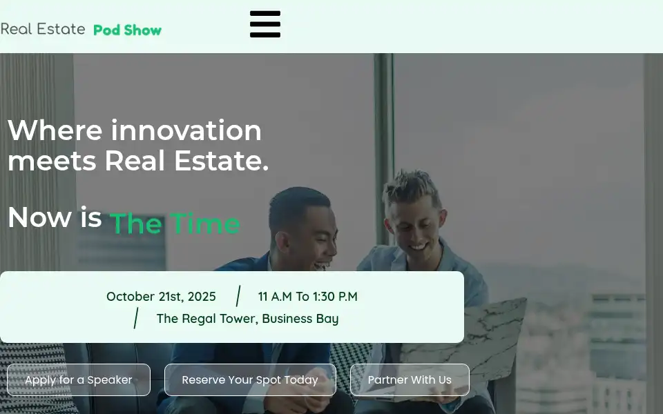 Screenshot of realestatepodshow.com