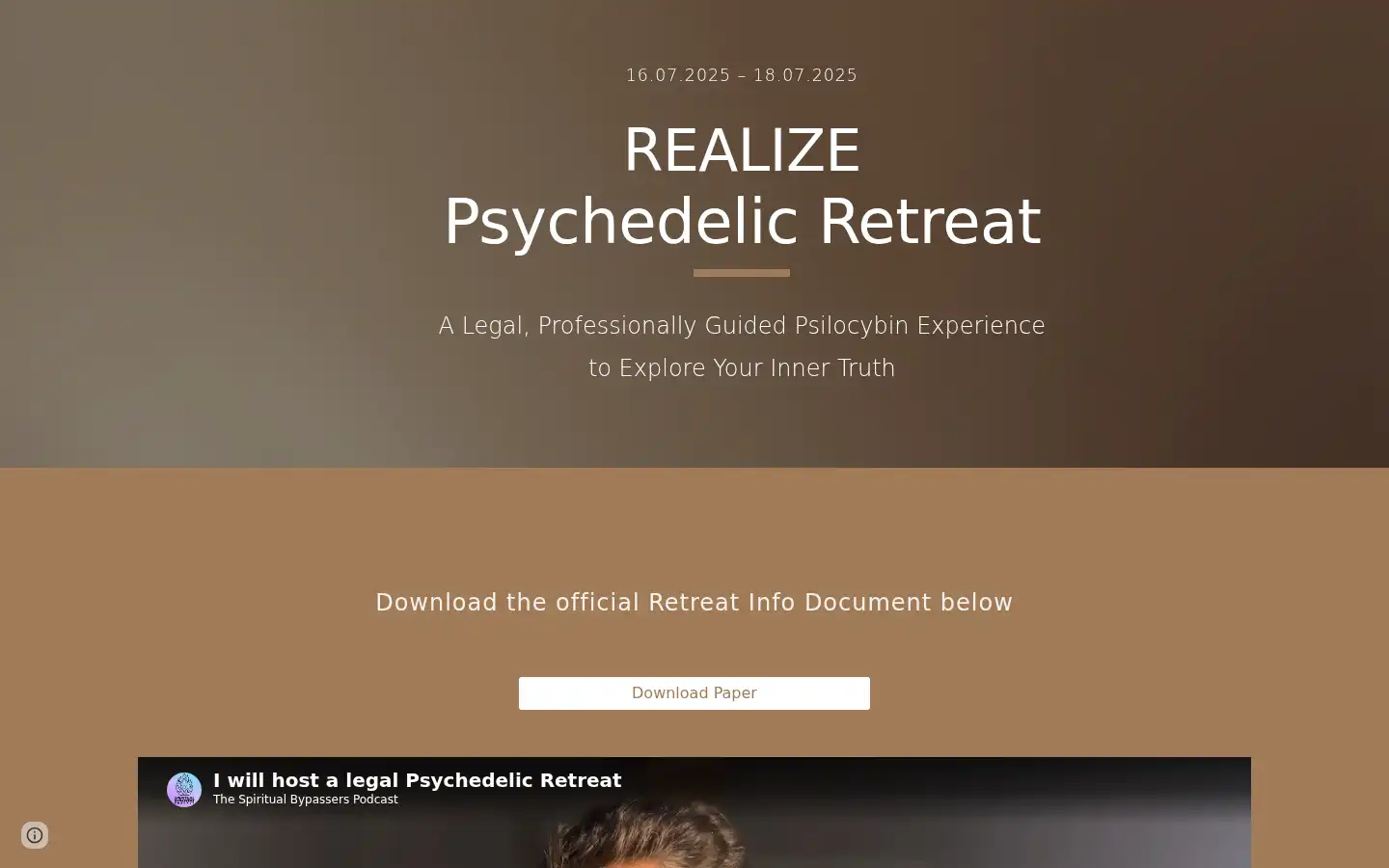 Screenshot of realize-retreat.com