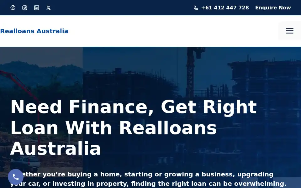 Screenshot of realloans.com.au