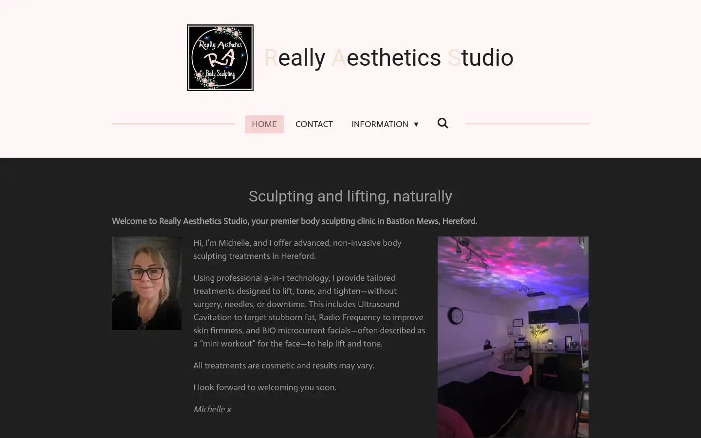 Screenshot of reallyaesthetics.co.uk
