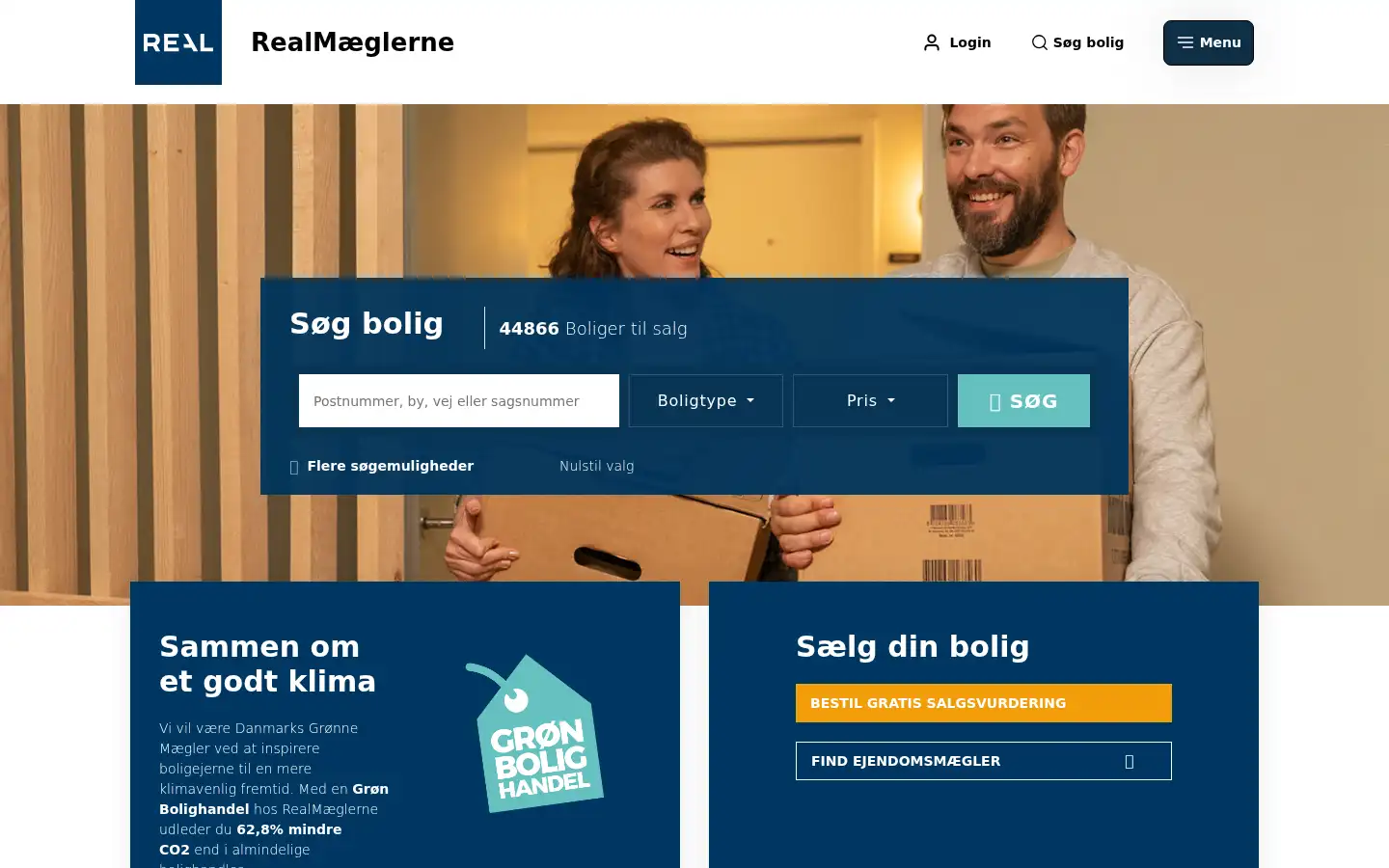 Screenshot of realmaeglerne.dk