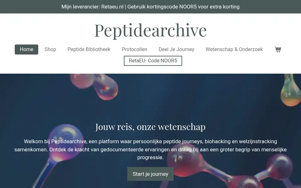 Screenshot of realpeptidelogs.com
