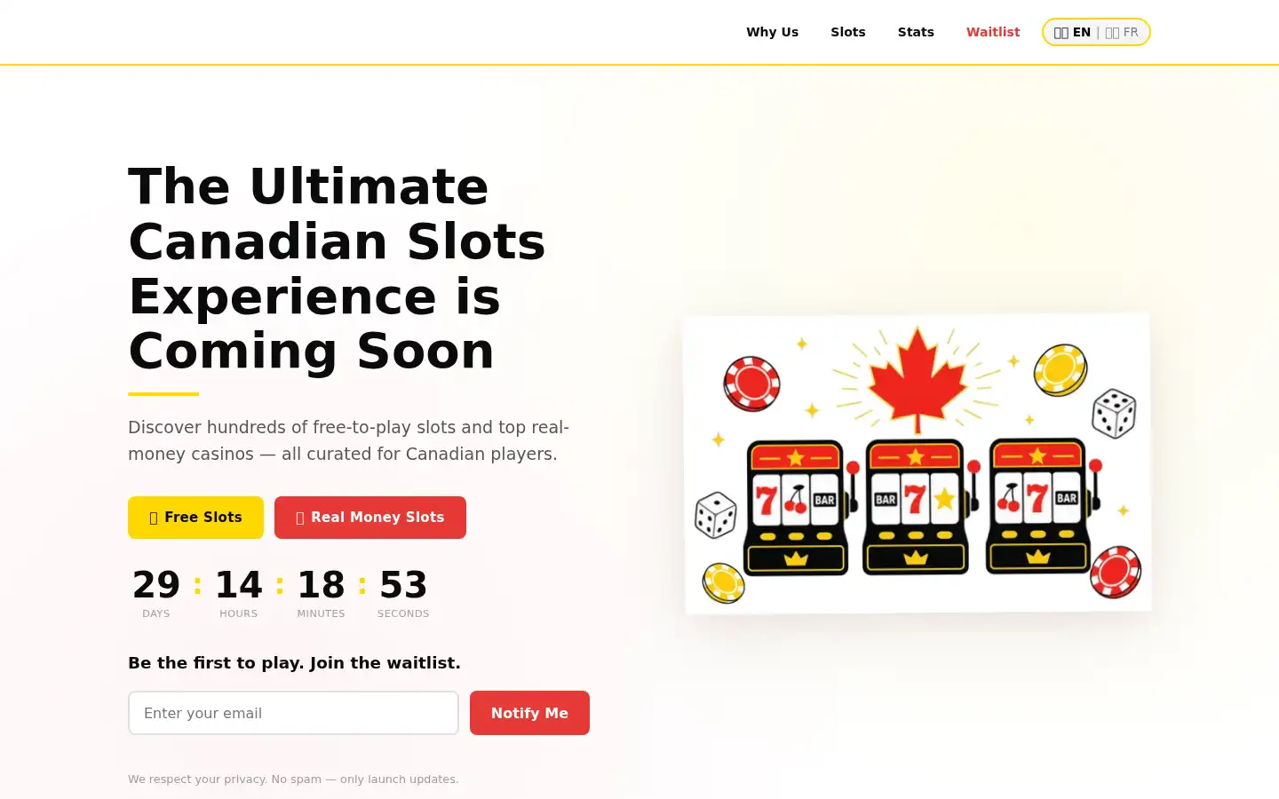 Screenshot of realslotscanada.com