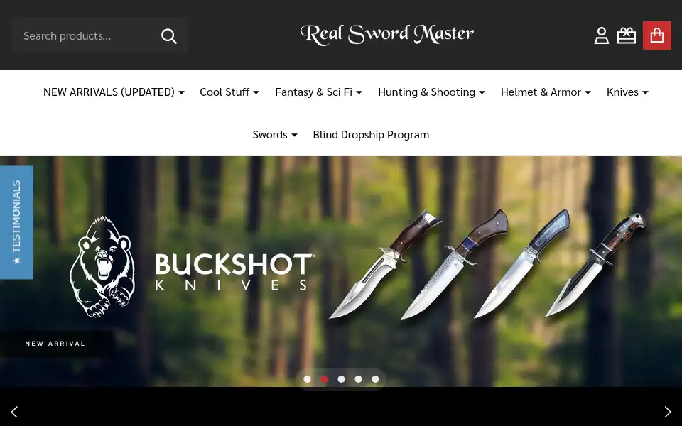 Screenshot of realswordmaster.com