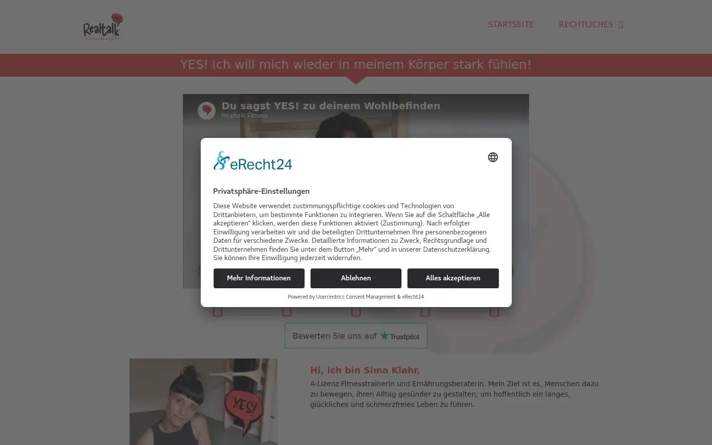 Screenshot of realtalkfitness.de