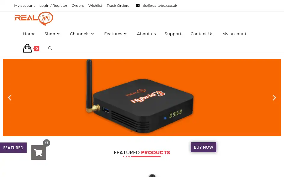 Screenshot of realtvbox.co.uk