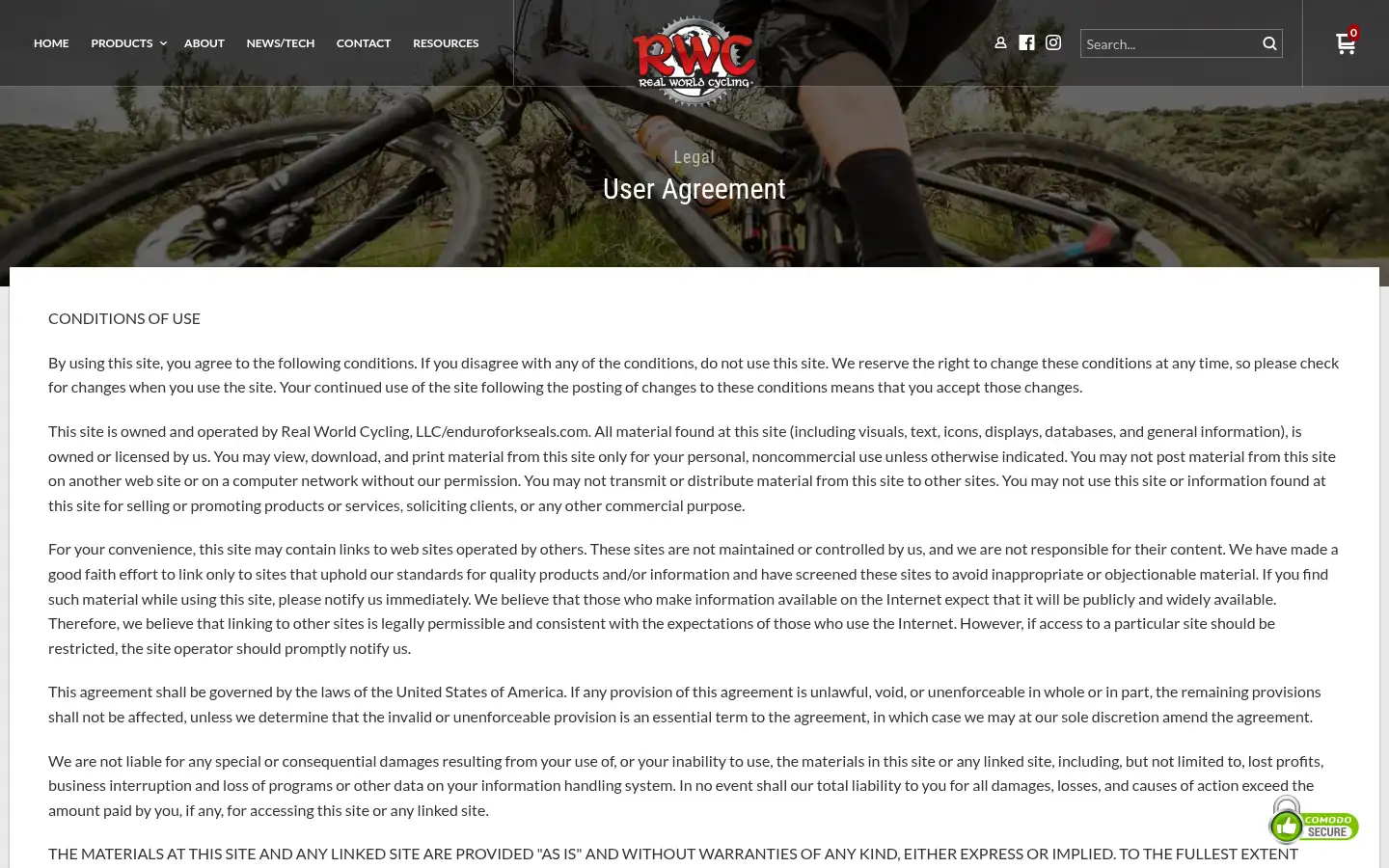 Screenshot of realworldcycling.com