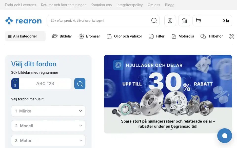 Screenshot of rearon.se