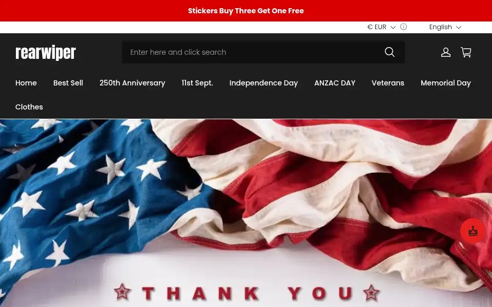Screenshot of rearwiper.com