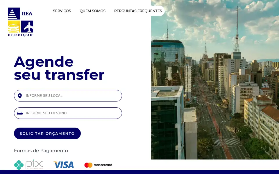 Screenshot of reaservicos.com.br