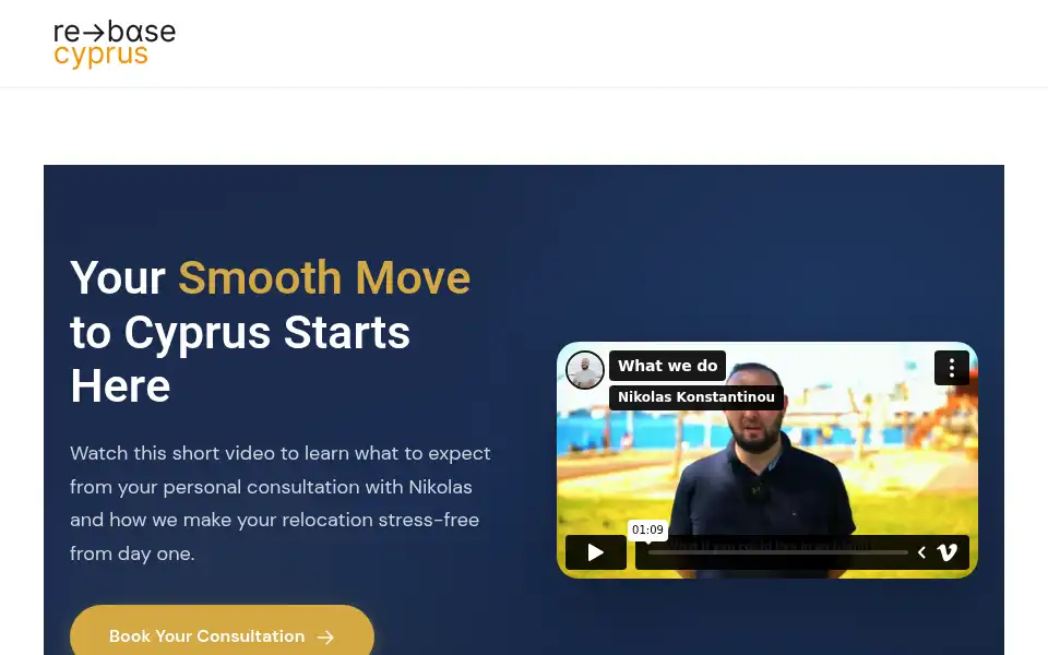 Screenshot of rebasecyprus.com