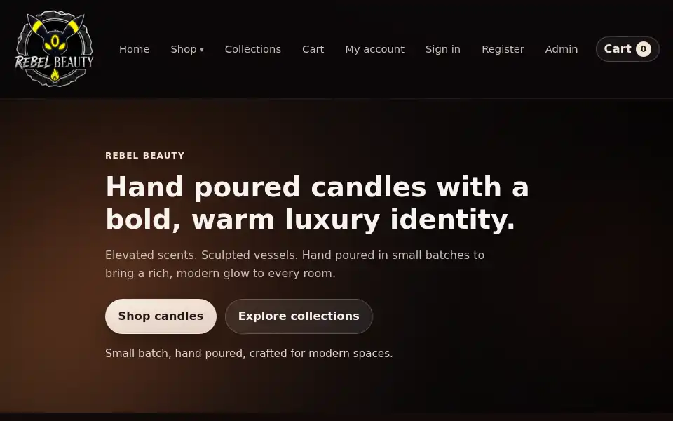 Screenshot of rebel-beauty.co.uk