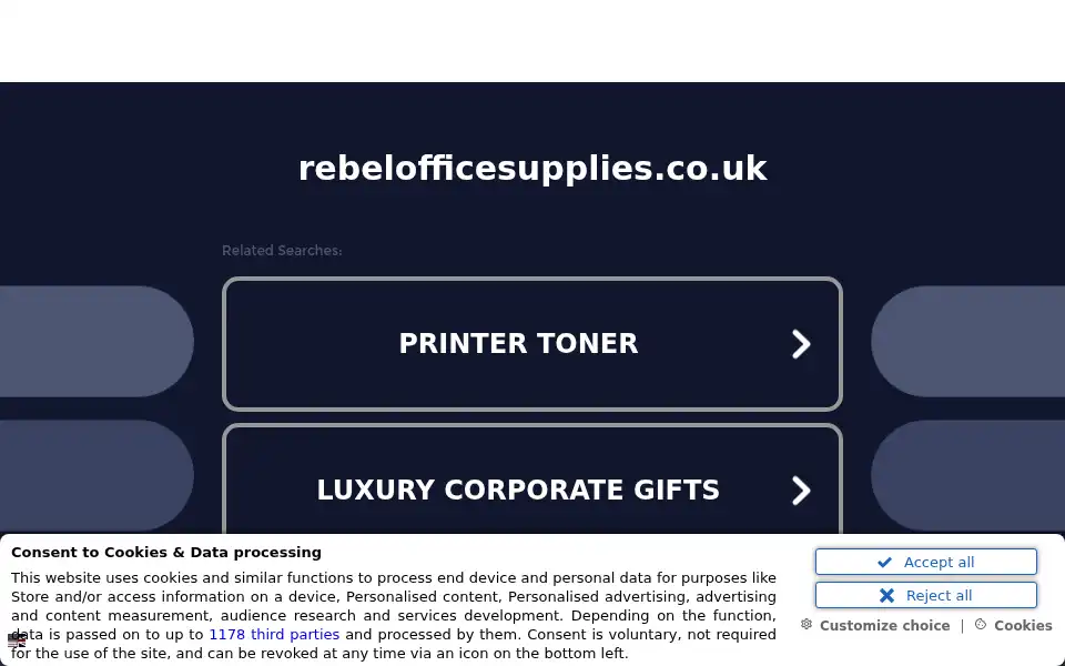 Screenshot of rebelofficesupplies.co.uk