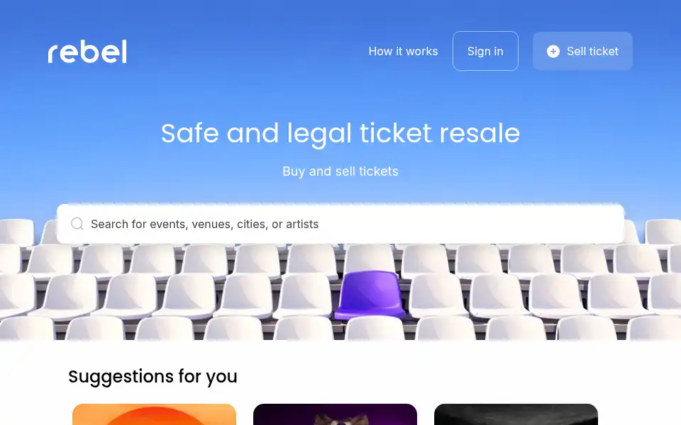 Screenshot of rebeltickets.es