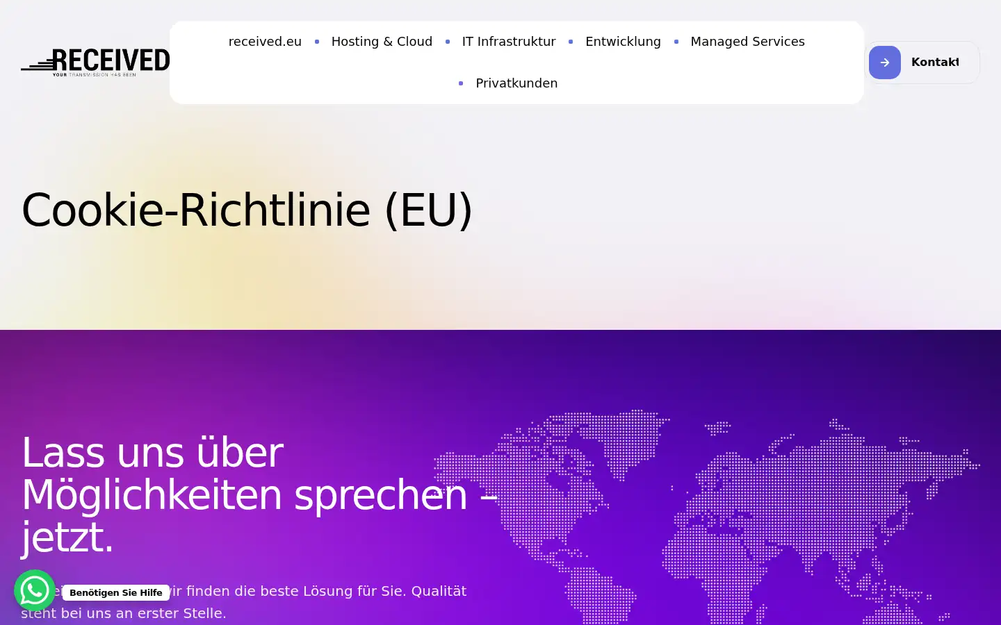 Screenshot of received.eu