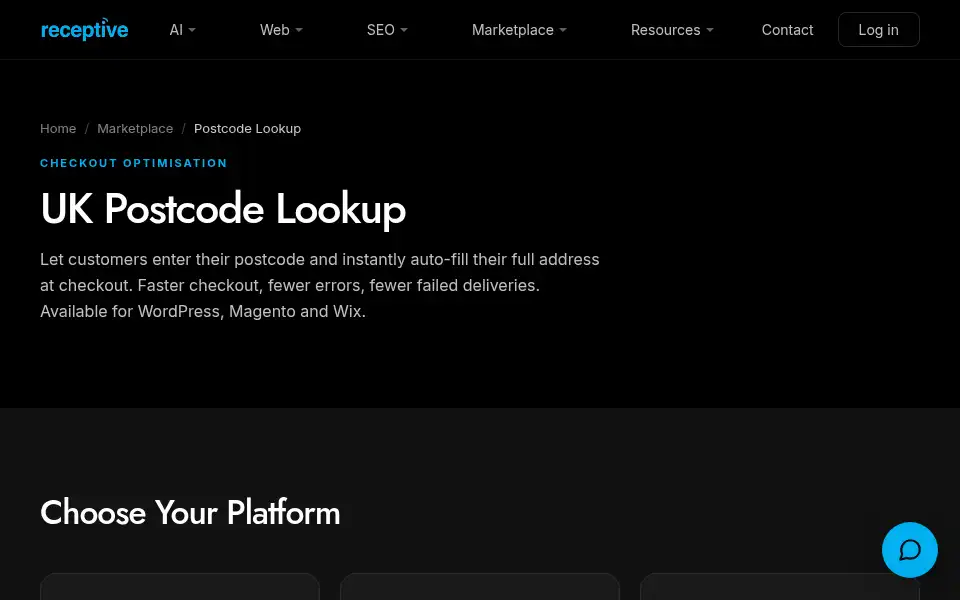 Screenshot of receptivemedia.co.uk