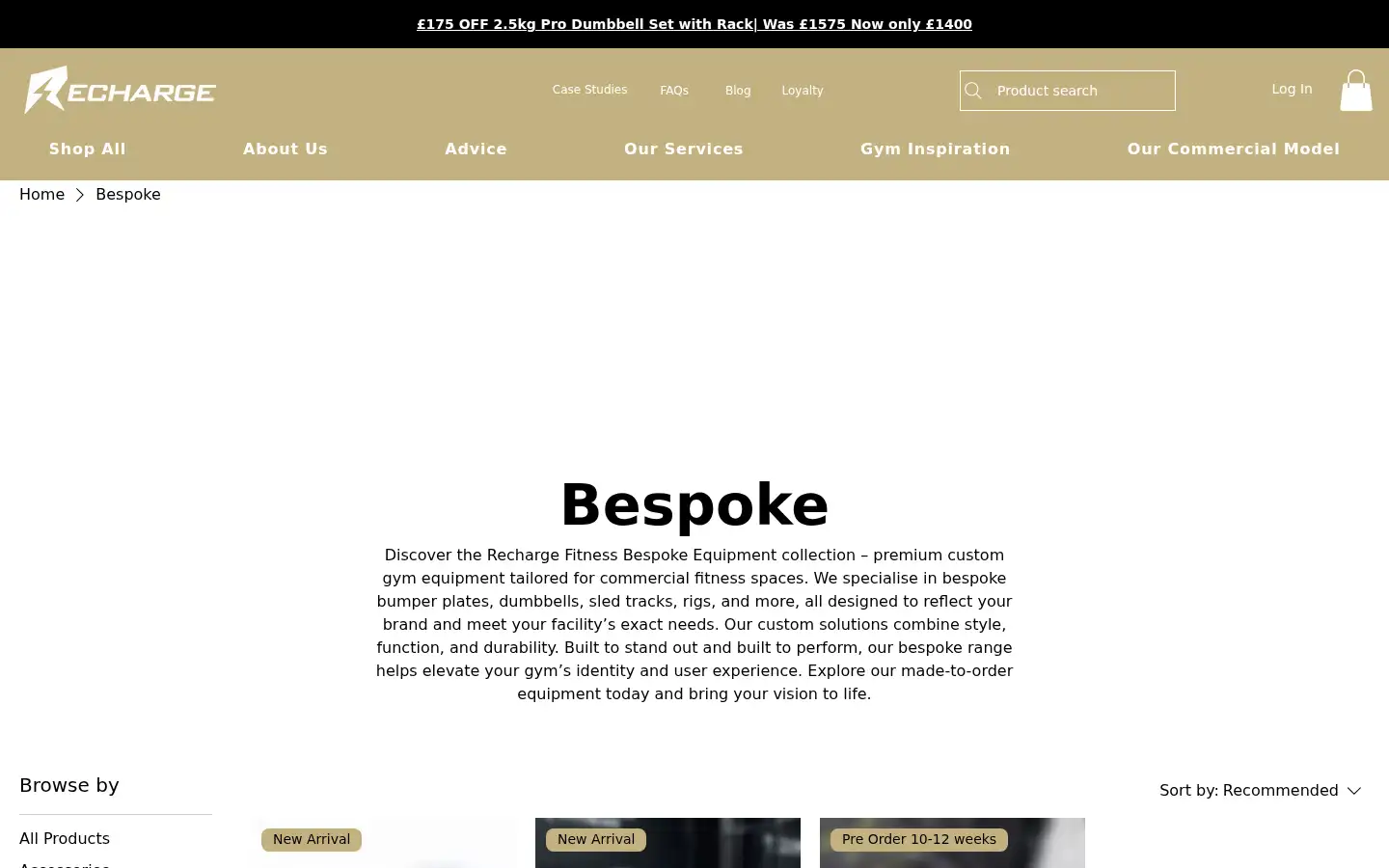 Screenshot of rechargefitness.co.uk