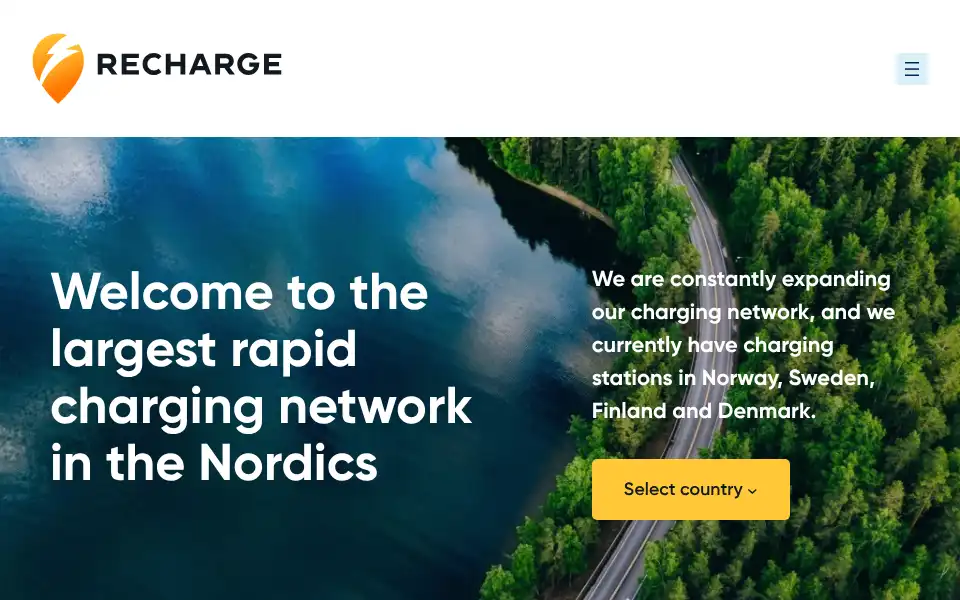 Screenshot of rechargeinfra.com