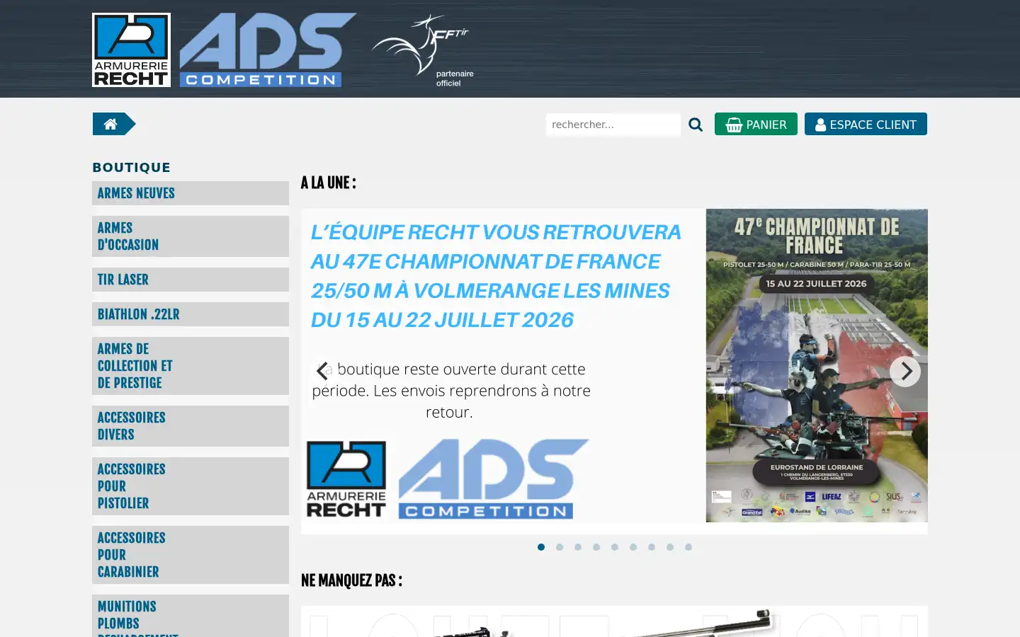 Screenshot of recht.fr