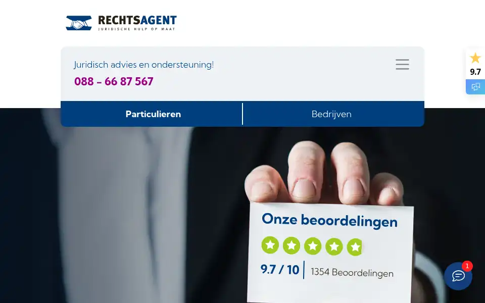 Screenshot of rechtsagent.nl