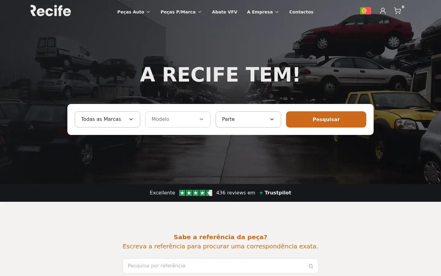 Screenshot of recife.com.pt