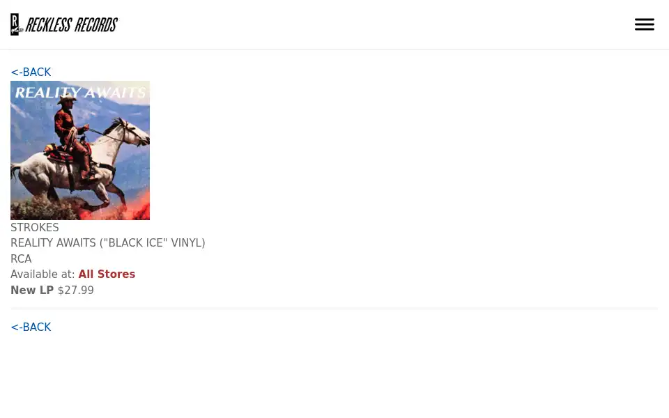 Screenshot of reckless.com