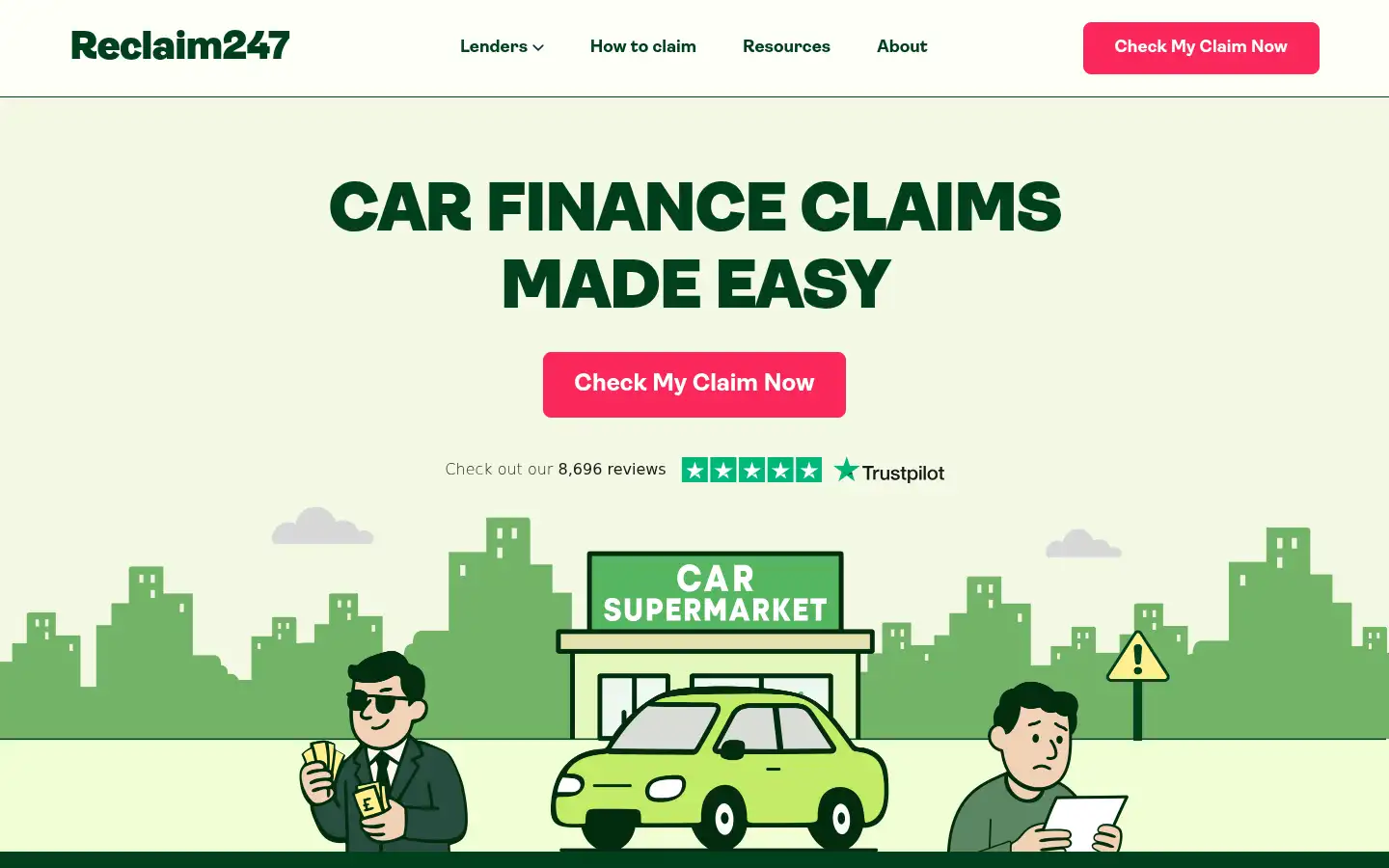 Screenshot of reclaim247.co.uk