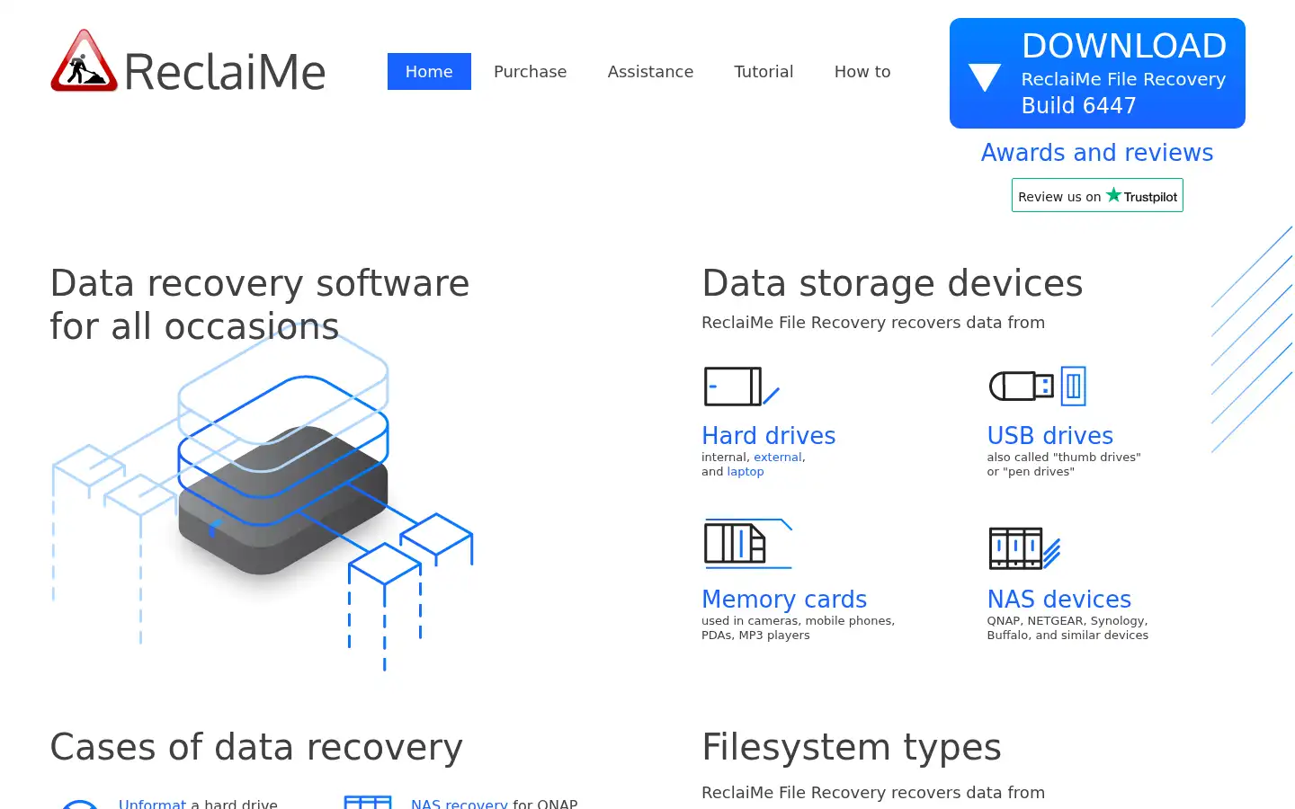 Screenshot of reclaime.com