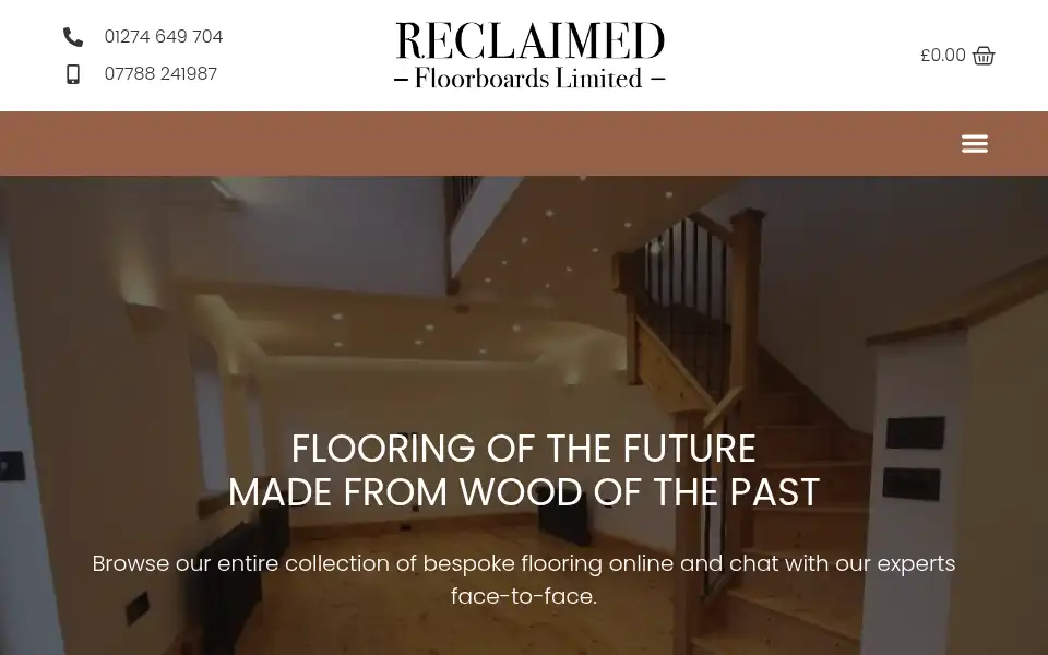 Screenshot of reclaimedwoodflooringuk.com