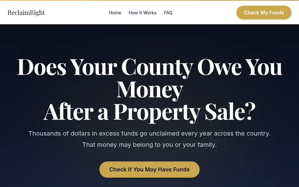 Screenshot of reclaimright.com