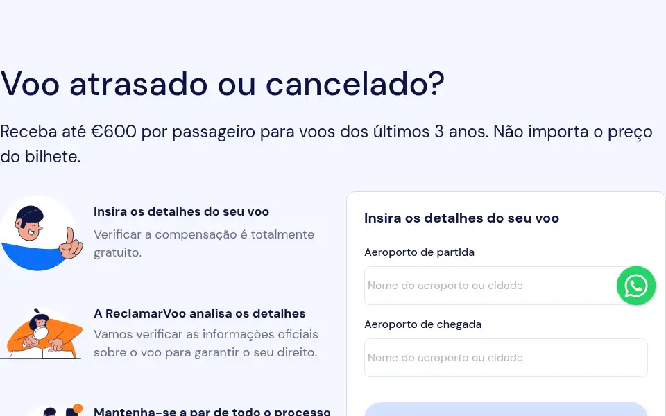 Screenshot of reclamarvoo.pt