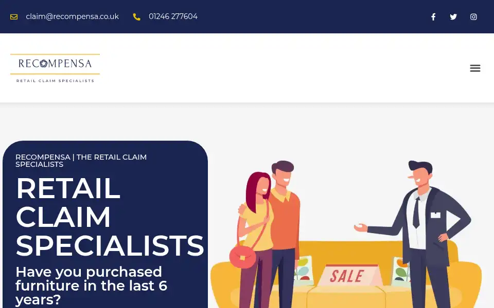 Screenshot of recompensa.co.uk