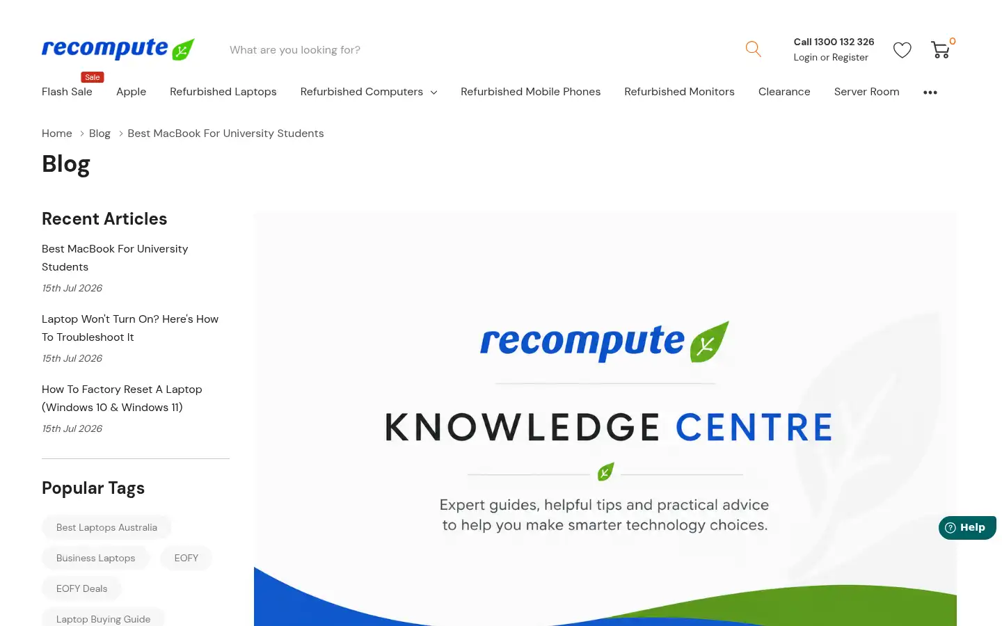 Screenshot of recompute.com.au