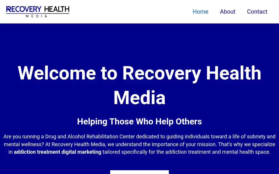 Screenshot of recoveryhealthmedia.com