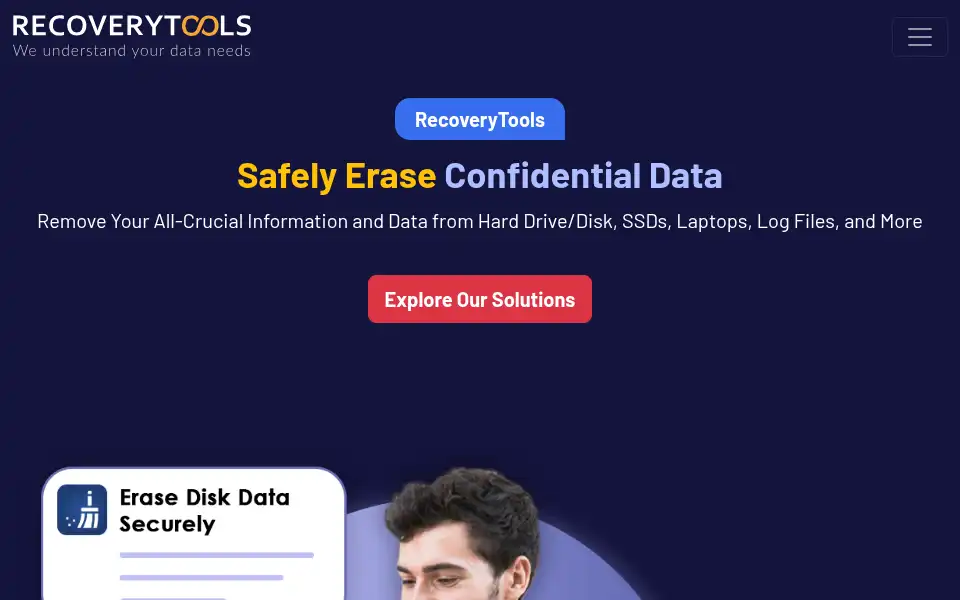 Screenshot of recoverytools.com