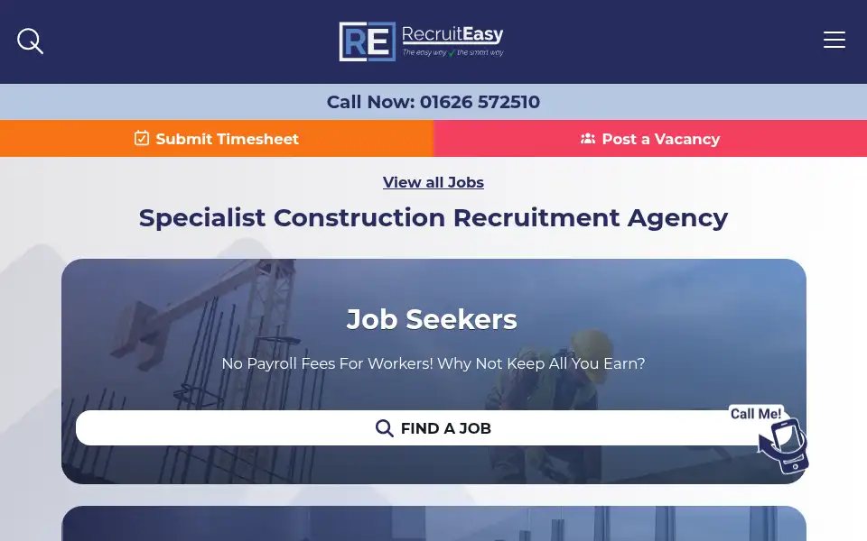 Screenshot of recruiteasy.co.uk